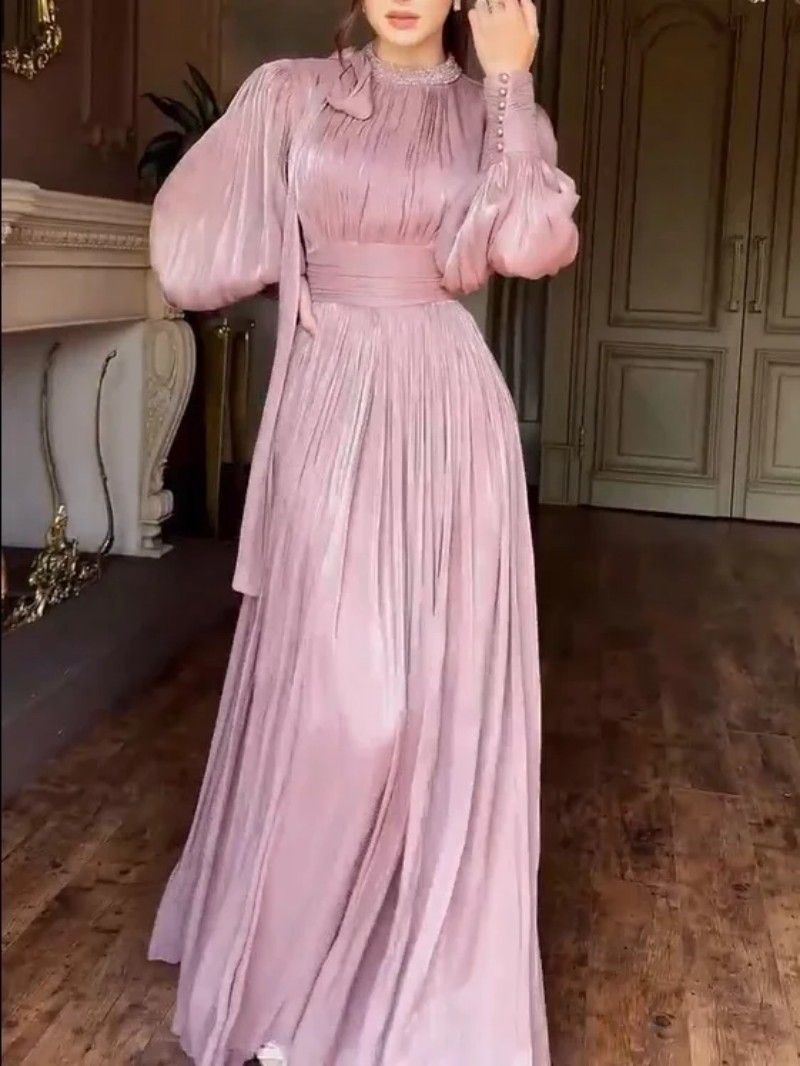 Women's Clothing Autumn And Winter New Women's Clothing Middle East Hot Diamond Long Robe Swing Evening Dress_ecoleips.com