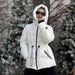 "Women's Slim-Fit Long Puffer Coat With Hood - 55% White Duck Down Winter Jacket (M/L, 3 Colors)"_ecoleips.com