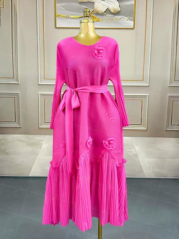 Women's Clothing Plus Size Women's Elegant Long Pleated Skirt High End Style Waist Cinching Summer Fashion For Formal & Casual_ecoleips.com
