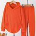 Women's Hooded Sweatshirt & Jogger Set – Cozy Fall/Winter Lounge Outfit, Soft Polyester Fleece Two-Piece (Black, Grey, Wine Red, S-Xxl)_ecoleips.com