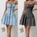 Women's Clothing Spring And Summer Personality Street Splicing Suspender Denim Dress_ecoleips.com