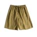 Suitable For All Seasons 14-Pack French Linen Loose Slimming Elastic Waist Drawstring Adjustable Wide-Leg Shorts Skirt Pants For Women#167_ecoleips.com