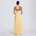 Elegant Vacation Dress for Women European American Style High Slit French Romantic Deep V Neck Large Skirt_ecoleips.com