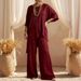 2026 Summer New European Women's Two-Piece Cotton-Linen Sleeve Round-Neck Loose Casual Irregular Hem Set_ecoleips.com