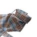 Women's Spring Korean-Style Grid-Shirt With Loose-Fitting Cotton-Linen Jacket And Hong Kong-Inspired Collar_ecoleips.com