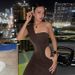 Women's Clothing 2025 Winter New Fashion Sexy Side Cutout Cross-Strap One-Shoulder Dress Wholesale_ecoleips.com