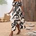 Cross-border European And American 2025 Summer New Sexy Slim Fit Printed Off-shoulder Dress_ecoleips.com