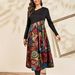 2023 European And American Foreign Trade New Hot-selling Women's Printed Long-sleeve Elegant Fashion Slim-fit_ecoleips.com