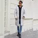 Men’s Premium Faux Fur Hooded Coat – Winter & Autumn Long Coat With Stand Collar (Black/Yellow/Snow Fox, Sizes S-XXXL)_ecoleips.com