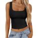 Cross-border European And American Camisole For Hot Girls, Summer Outerwear, Square-neck, Navel-revealing Vest,_ecoleips.com