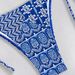 Tropical Print Bikini Set, Adjustable Ties Halter Top & High-Waisted Bottom For Women, Sexy Two-Piece Swimsuit For Beach Pool Vacation_ecoleips.com