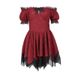 YL23500 Women's Elegant Fashion Slim Fit off Shoulder Dress Dark Style European American Summer New Clothing_ecoleips.com