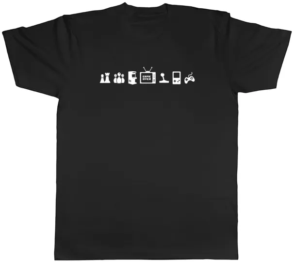 Women's T-Shirts Evolution Of Gaming Mens Unisex T-Shirt Tee_ecoleips.com