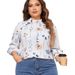 Women's Clothing Long Sleeved Shirts Tops Fashion Prints Fat Mm Large Size Shirts_ecoleips.com