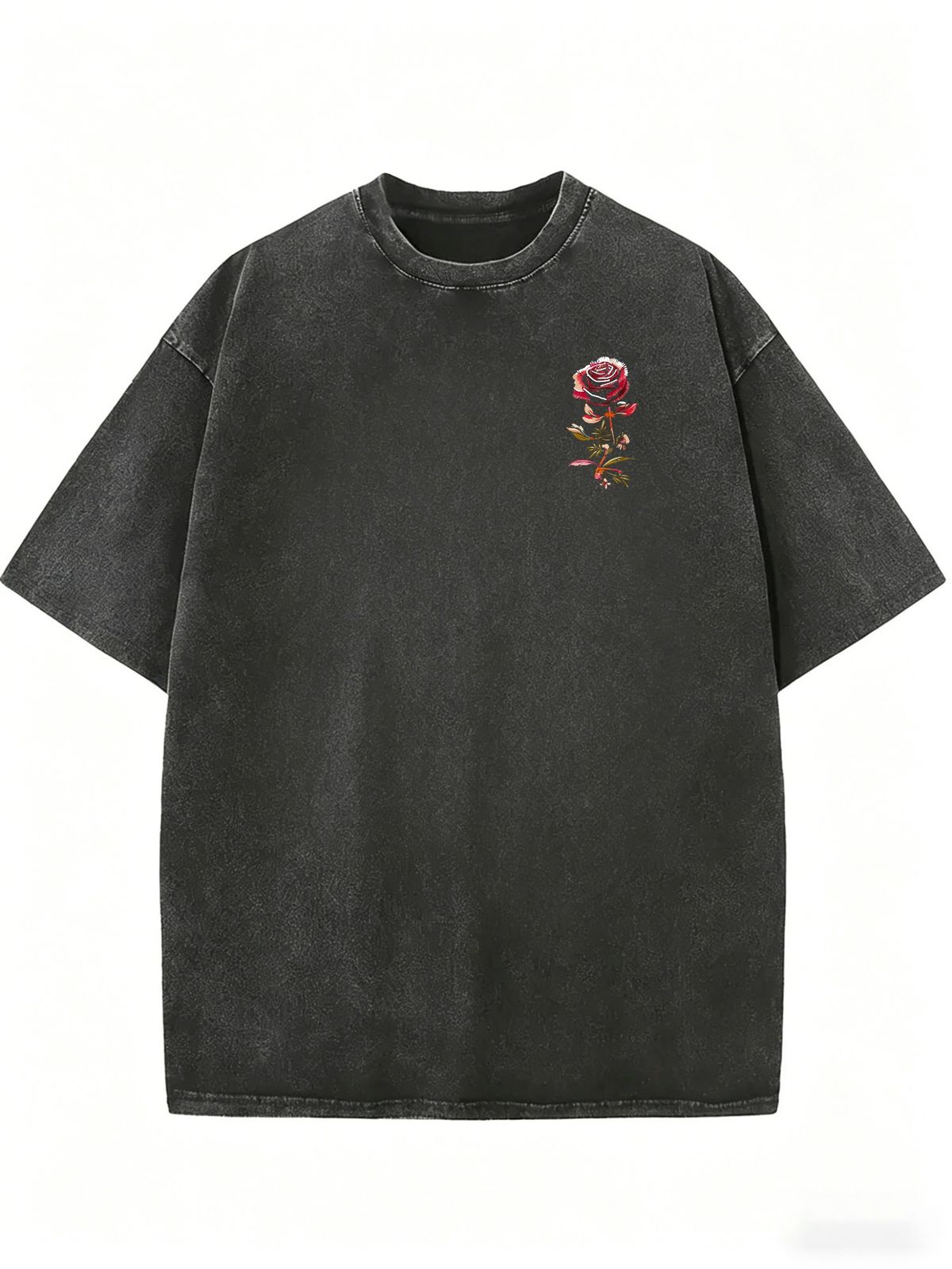 Unisex Retro Washed Graphic T-Shirt, Oversized Casual Street Fashion Tee For Daily Outfits_ecoleips.com