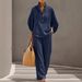 Women's Clothing Summer Women's Casual Loose Wide Leg Pants Set Solid Color Zipper Round Neck Top And Wide Leg Pants Style_ecoleips.com