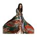 Women's Floral Kimono Beach Cover Up – Lightweight Sun Protection Robe, Bikini Wrap, Vacation Long Sleeve Shirt, Polyester Bathing Suit Sheer Wrap_ecoleips.com