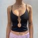 Women's Slim Fit Cropped Camisole Top Spring Fashion 2024 European American Style Chest Hollowed out Wholesale Clothing_ecoleips.com