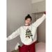 girl Special Offer Sheep Wool # Design Sense Niche Color-Block Tassel Christmas Sweater For Women Autumn Winter Lazy Style_ecoleips.com