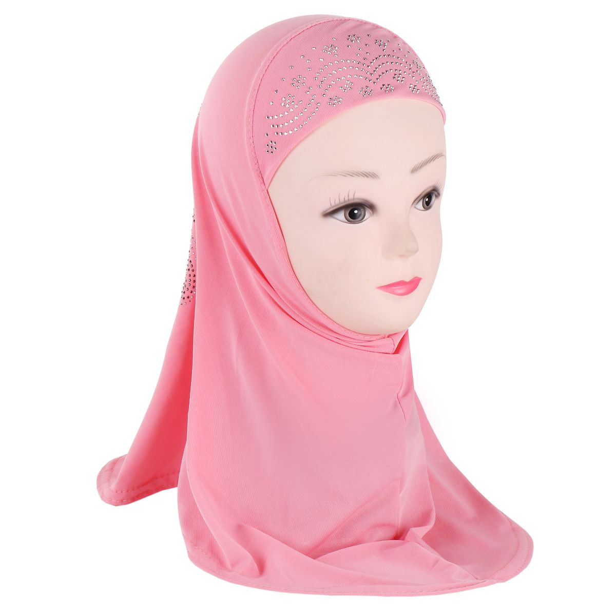 Women's Clothing Muslim Accessories Delicate Floral Embroidered Headscarf For Girls - Soft Cotton Hijab For 3-7 Year Olds, Comfortable Muslim Scarf_ecoleips.com