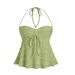 Women's Clothing Irregular Lace Up Halter Neck Vest Suspenders Summer Sexy Hot Girl Knitted Suspenders_ecoleips.com