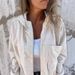 Autumn Solid Color Jacket Shirt Women's Simple Style Corduroy Jacket Hooded Plus Size Top_ecoleips.com