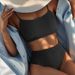 Women's Clothing New Spiral Ribbed U Shaped High Waist Sexy Swimsuit Female_ecoleips.com