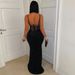 Women's Clothing Velvet Sequined Dress Hot Diamond Suspender Dress Hip Long Skirt Female_ecoleips.com