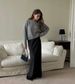 Women's Chunky Knit Sweater – Oversized Short-Sleeve Pullover For Fall (M/L, Black/White/Beige/Gray/Olive/Pink/Wine Red)_ecoleips.com
