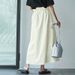 AC264 Fashionable Workwear Pocket For Women, 2024 Autumn New Korean Style Elastic Waist Slimming A-line Long Skirt_ecoleips.com
