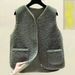Women's Lambswool Vest Granular Fleece Lambswool Fashion Vest New Mother Plus Fleece_ecoleips.com