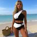 Women's Clothing Sexy Solid Color & Color Blocked Bikini Set Two Piece Swimsuit_ecoleips.com