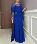 Women's Elegant Two Piece Set European American Style Loose Fitting Irregular Chiffon Robe With Suspender Jumpsuit For Commuter Friendly Fashion_ecoleips.com