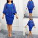 Women's Clothing Solid Color Shawl Sleeve Fashion Elegant Slim Hip_ecoleips.com
