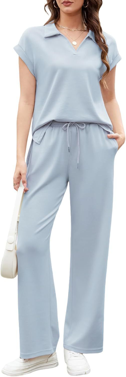 Women's Clothing New Summer Clothing Women's Suits Vest Tops Casual Trousers Wide Leg Pants_ecoleips.com