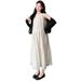 Summer New Korean Fashion 2-Piece Set Lace Hollow Maternity Dress_ecoleips.com