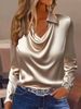 2026 Shein Cross-border Independent Site European American Satin Long-sleeve Spring And Autumn Women's Shirt Tops_ecoleips.com