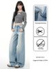 American Retro Straight-leg Wide-leg Jeans For Women, Early Spring 2026 New Model, Light Blue, Loose, Slimming,_ecoleips.com