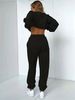 Women's Autumn And Winter Hip-hop Casual Street Sunflower Pattern Printed Round Neck Sports Shirt+sports Pants Set-542_ecoleips.com