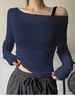 Women's Clothing Slim Fit Women's Cat Ear T-Shirt Off The Shoulder Top Trending Design For Formal & Casual For Women_ecoleips.com