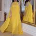 Verve Trade Muslim Celebrity Style Elegant Sequin Cape Batwing Sleeve Inner Tube Top Dress Two Pieces_ecoleips.com