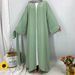 Latest Muslim Abayas For Women Islamic Fashion Pearls Kimono Robe Modest Dress Long Elegant Cardigans Clothing Front Open Abaya_ecoleips.com