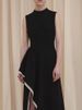Freeacy Women's Evening Dresses Round Neck Sleeveless High Waist Split-side Floor-Length Dress Contrast Color Party Dresses_ecoleips.com