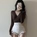 Women's Conservative Long Sleeve Swimsuit Elegant Sexy plus Size for Girls Perfect for Hot Springs New Style 2026_ecoleips.com