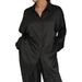 Women's Clothing New Loose Cardigan Home Clothes Comfortable Lapel Long Sleeve Trousers Two Piece Suit Can Be Worn Outside Home Clothes_ecoleips.com
