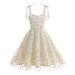 Children's Clothing European American Style Embroidered Bow Princess Dress Mesh Suspender New Arrival 2025_ecoleips.com