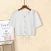 Women's Clothing Summer Fashion Age Reducing Outfit For Women New Style Drawstring Shirt Top Slit Denim Skirt Two Piece Suit_ecoleips.com