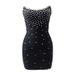 Women's Clothing Bandage Dress Short Black High End Evening Dress Birthday Party Small Dress Annual Meeting_ecoleips.com