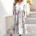 2026Summer New Arrival Women's Casual Crew Neck Pocket Short Sleeve Printed Dress_ecoleips.com