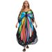 Women's Rayon Printed Loose Maxi Dress - Beach Cover Up, Boho Sun Dress, Vacation Long Dress, Plus Size Summer Tunic_ecoleips.com